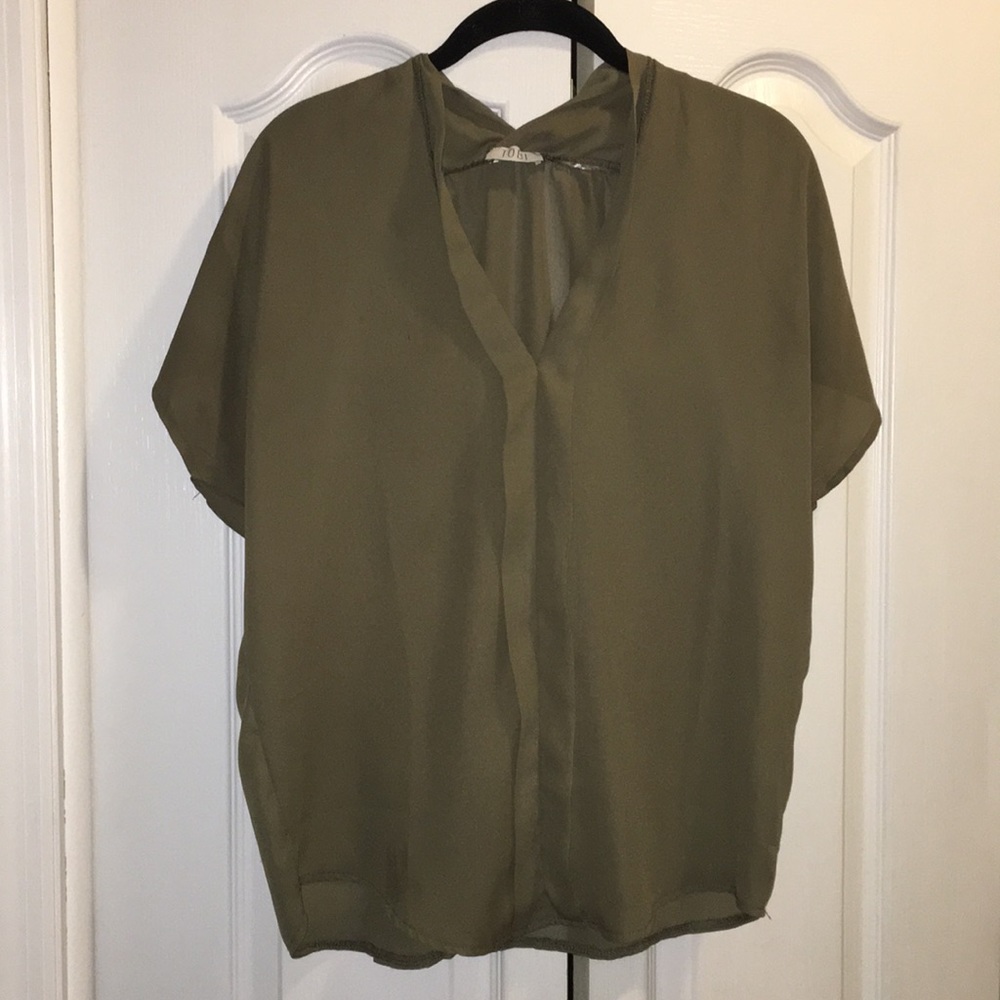TOBI Olive green work & play shirt